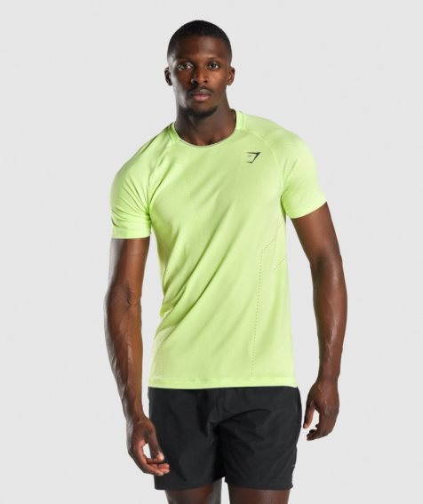 Men's Gymshark Apex Perform T-Shirts Light Green | CA 650DA7